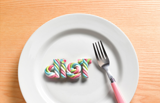 Diet sweet on plate